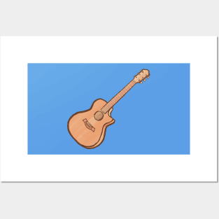 Acoustic guitar Posters and Art